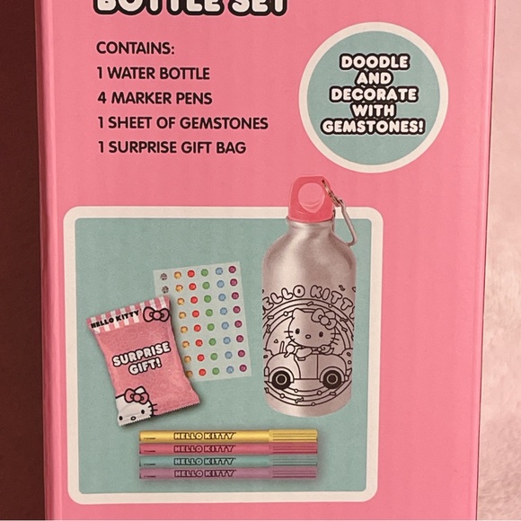 Hello Kitty | Dining | Hello Kitty Doodle Water Bottle Set | Poshmark